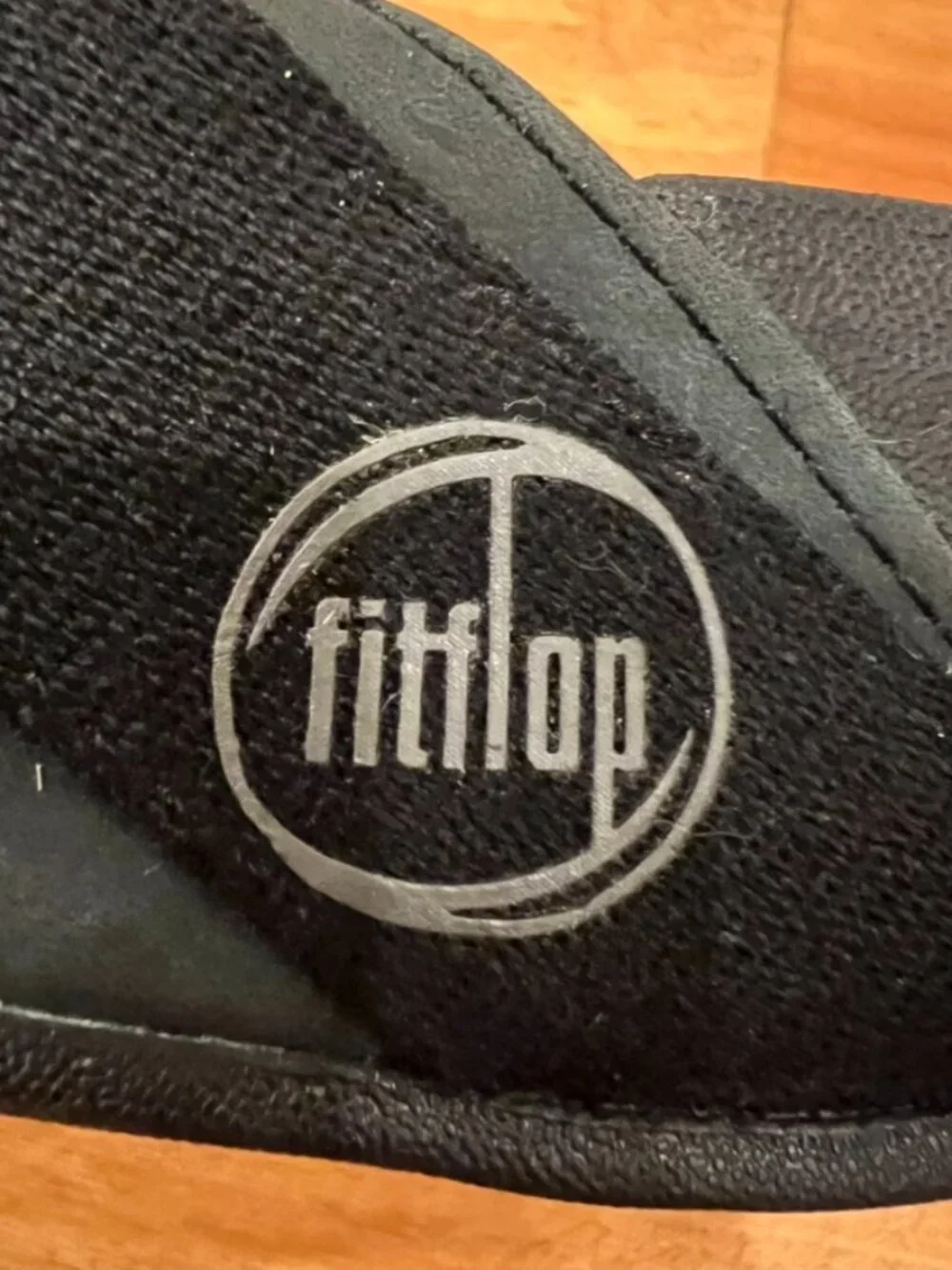 FitFlop Sandals Womens 9 Black Nylon Suede Sling Thong Toe Post Flip Flops - Picture 11 of 14